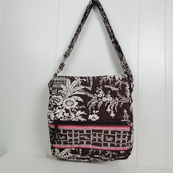 Vera Bradley Brown floral and bird schoolbag - Picture 11 of 12